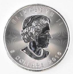 2016 Canada $5 Maple Leaf 1oz. .9999 Fine Silver