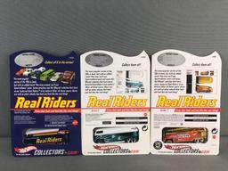 Group of 3 Hot Wheels Real Riders die-cast vehicles