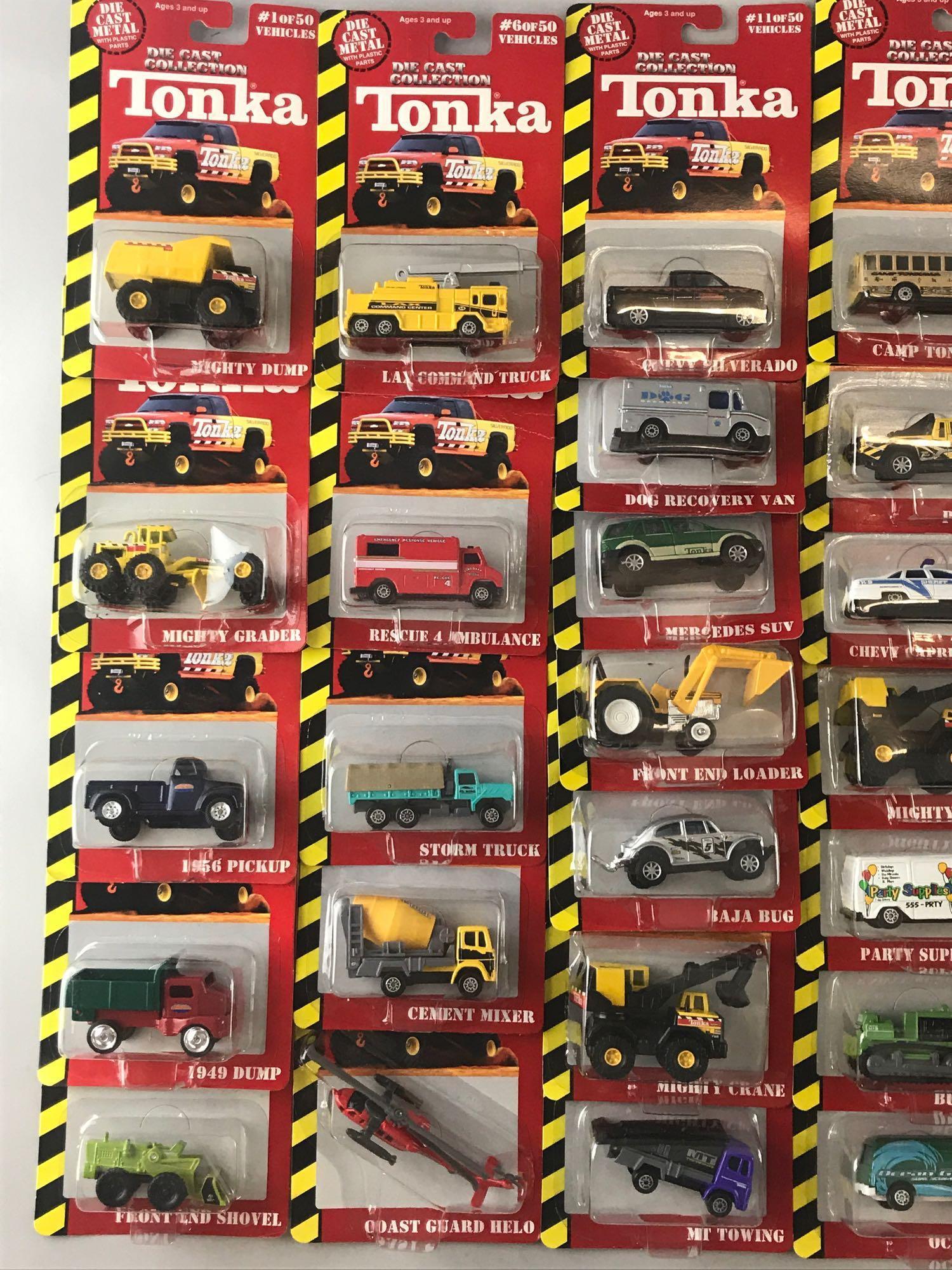 Group of 52 Maisto Tonka Die-Cast Collection Vehicles