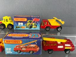 Group of 4 Matchbox Superfast die-cast vehicles