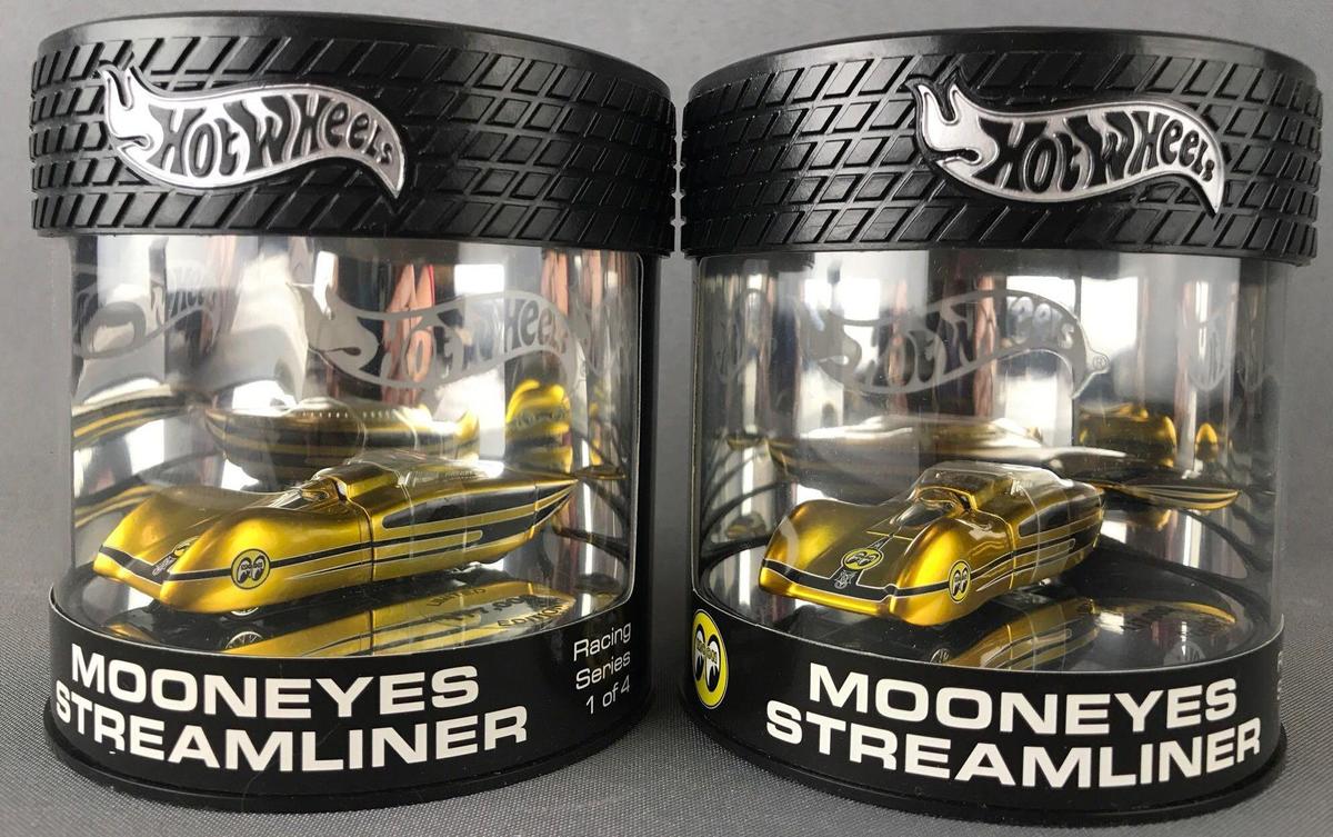 Group of 2 Hot Wheels Mooneyes Streamliner die-cast vehicles