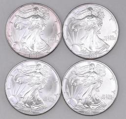 Group of (4) 2003 American Silver Eagle 1oz