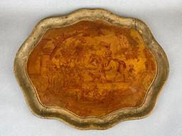 Wood Handmade and Hand Painted Serving Tray