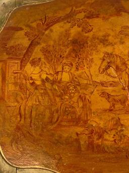 Wood Handmade and Hand Painted Serving Tray