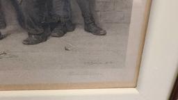 John George Brown Signed Shoeshine Boys Etching