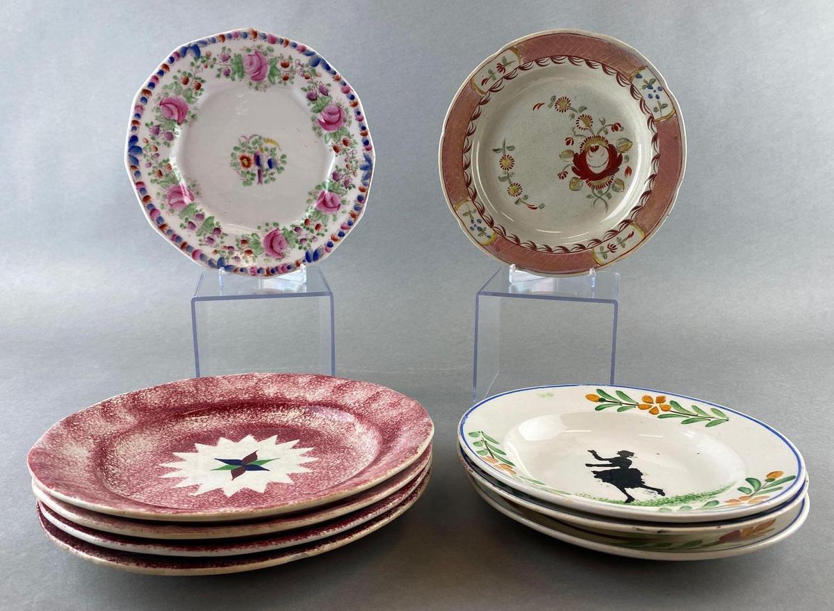 Group of 9 Assorted Ceramic Plates