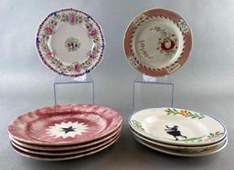 Group of 9 Assorted Ceramic Plates