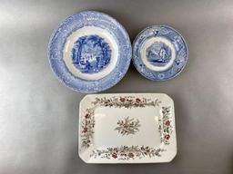 Group of 6 Assorted Ceramic Transferware Plates