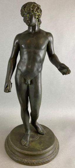 Classical Statue of a Man Holding a Baton