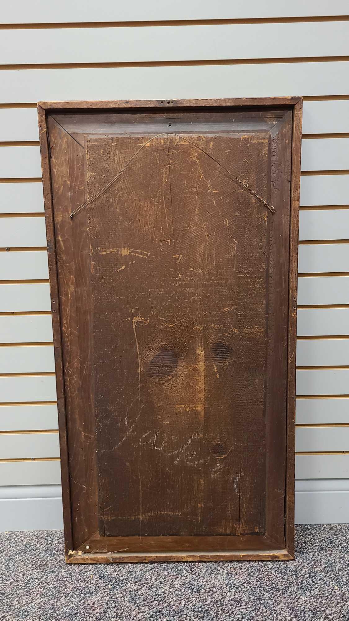 19th Century Mirror Reverse Painted Glass