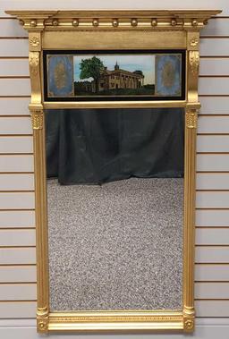 Exceptional Early 19th Century Mirror Reverse Painted Glass