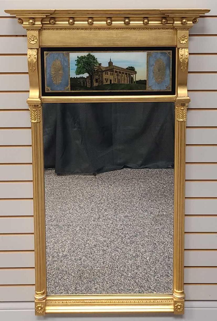 Exceptional Early 19th Century Mirror Reverse Painted Glass