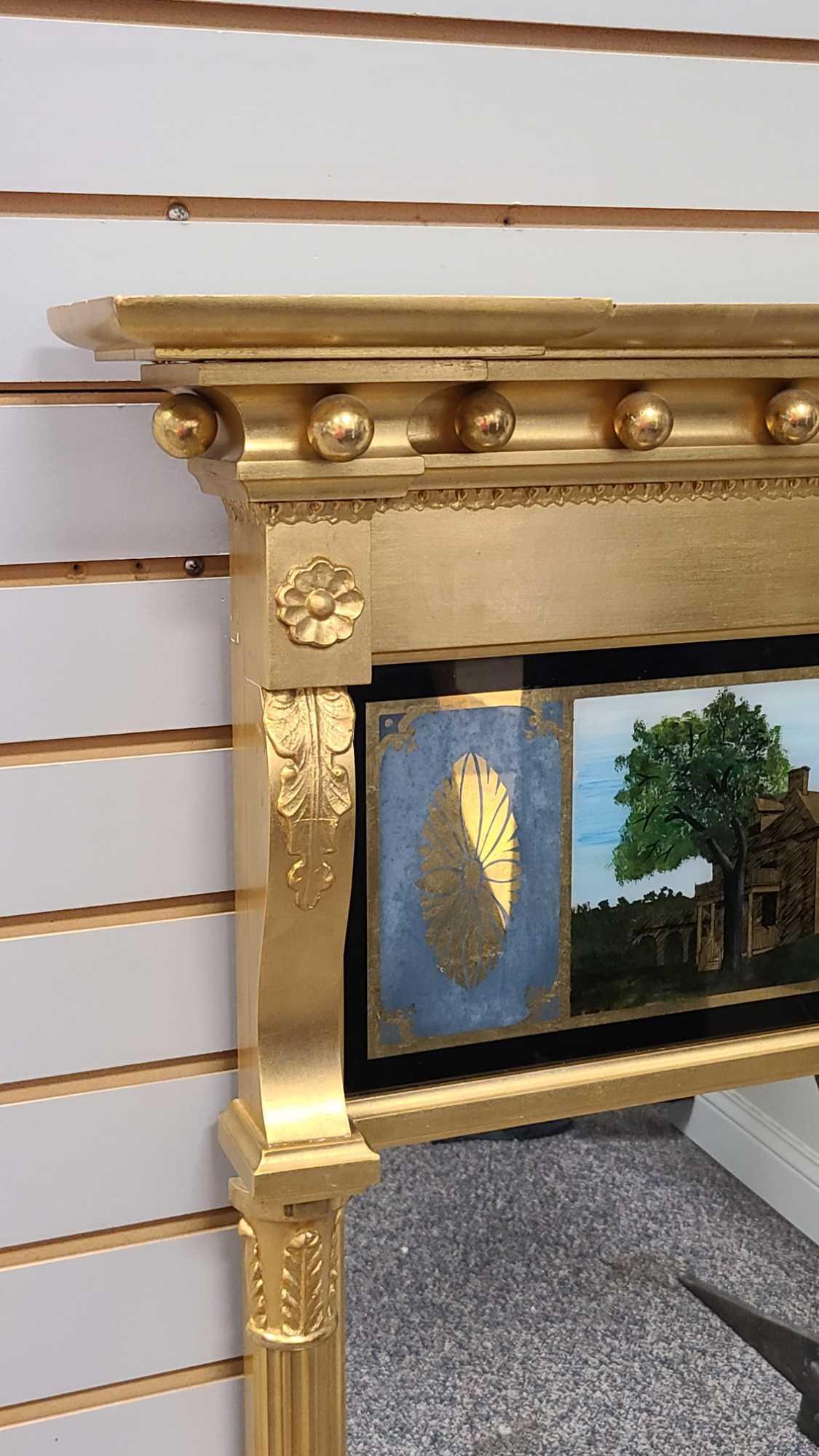 Exceptional Early 19th Century Mirror Reverse Painted Glass