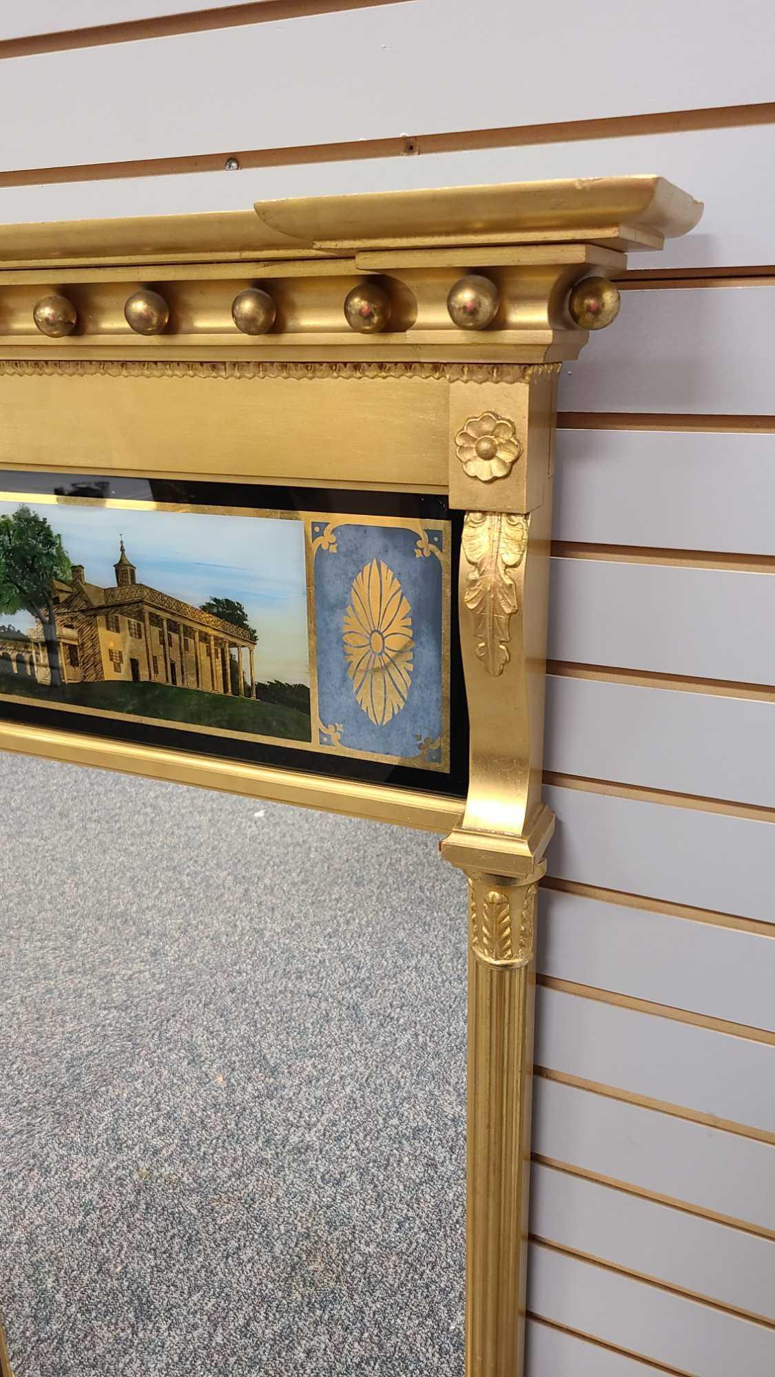 Exceptional Early 19th Century Mirror Reverse Painted Glass