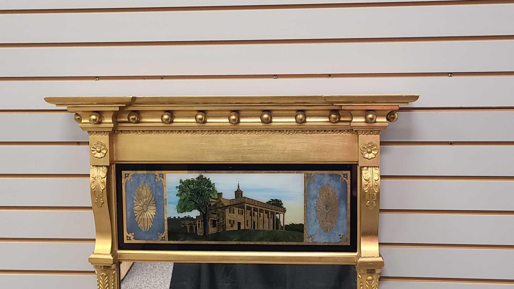 Exceptional Early 19th Century Mirror Reverse Painted Glass