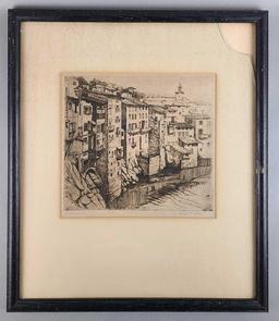 20th Century Dorothy Stevens Signed Etching