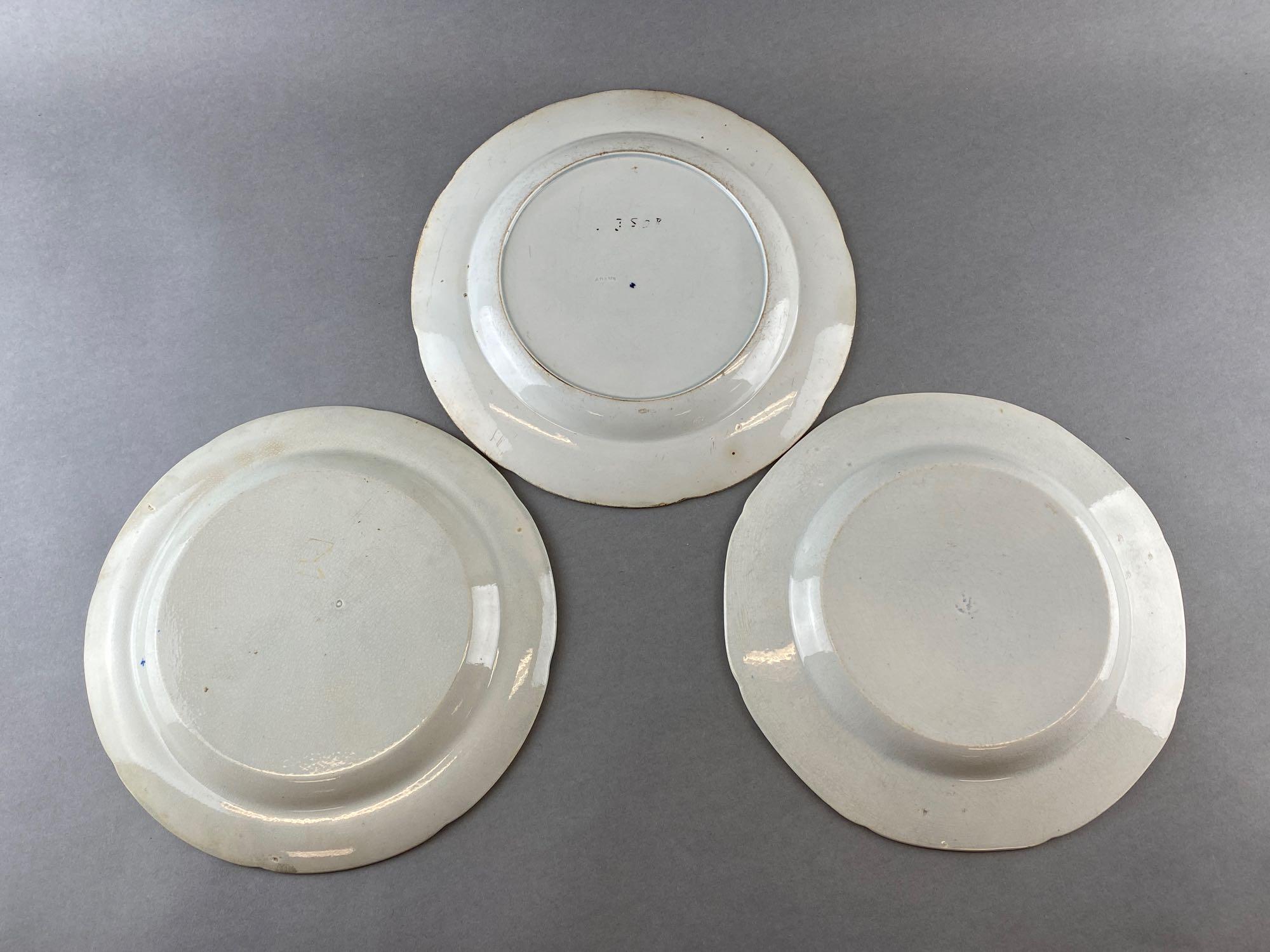 Group of 6 Blue and White Transferware Plates