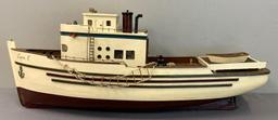 20th Century Fold Art Model Tugboat Lynn E