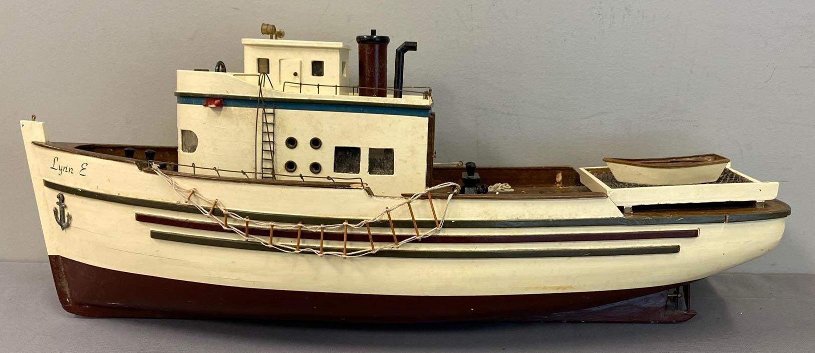 20th Century Fold Art Model Tugboat Lynn E