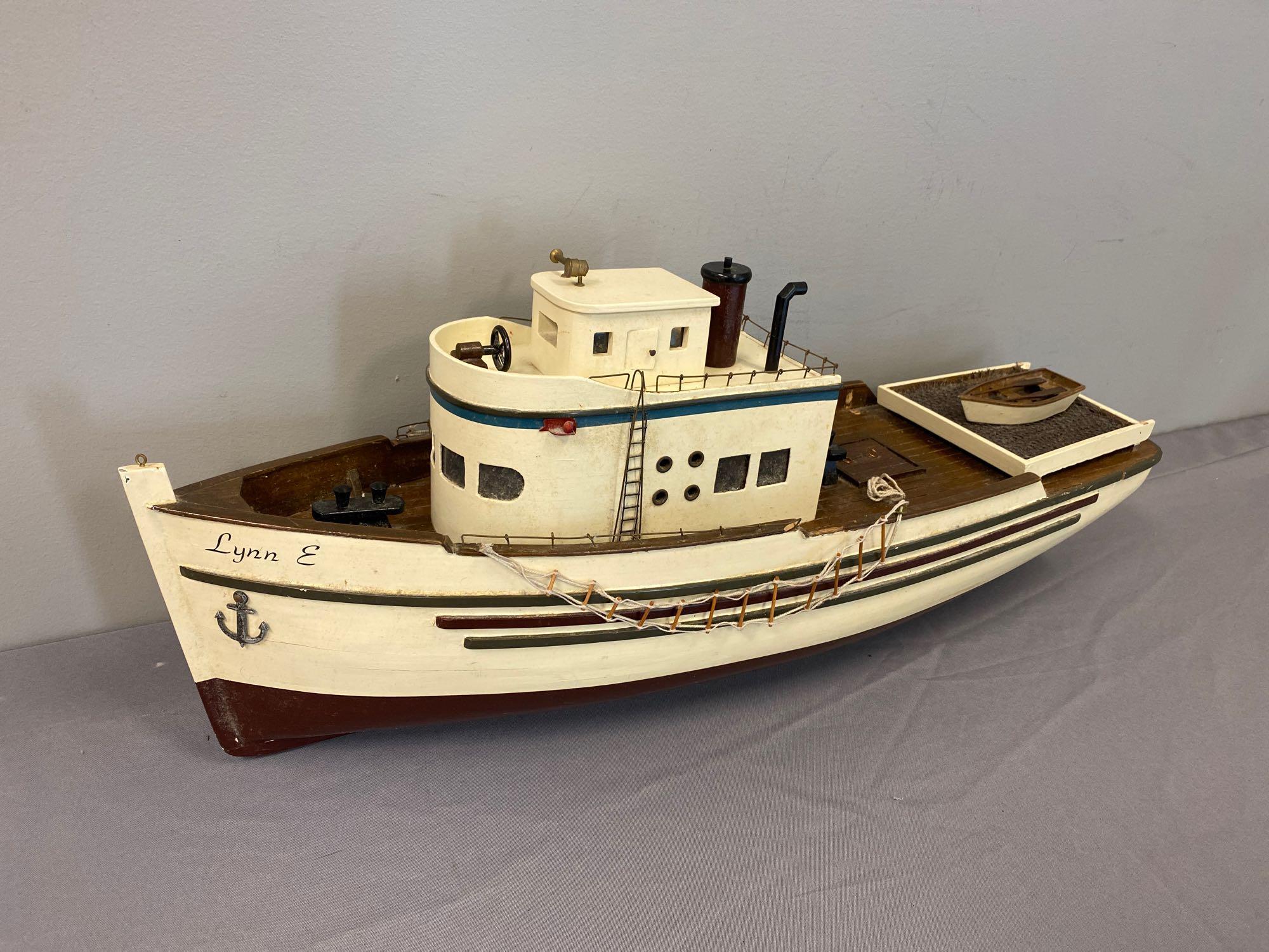 20th Century Fold Art Model Tugboat Lynn E