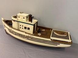 20th Century Fold Art Model Tugboat Lynn E
