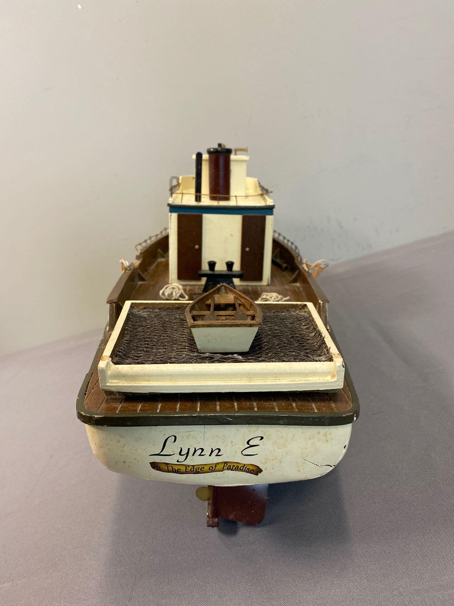 20th Century Fold Art Model Tugboat Lynn E