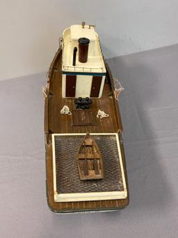 20th Century Fold Art Model Tugboat Lynn E
