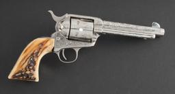 Factory style, hand engraved Colt SAA Revolver, SN 331822, First Generation, .45 caliber, 5 1/2" bar