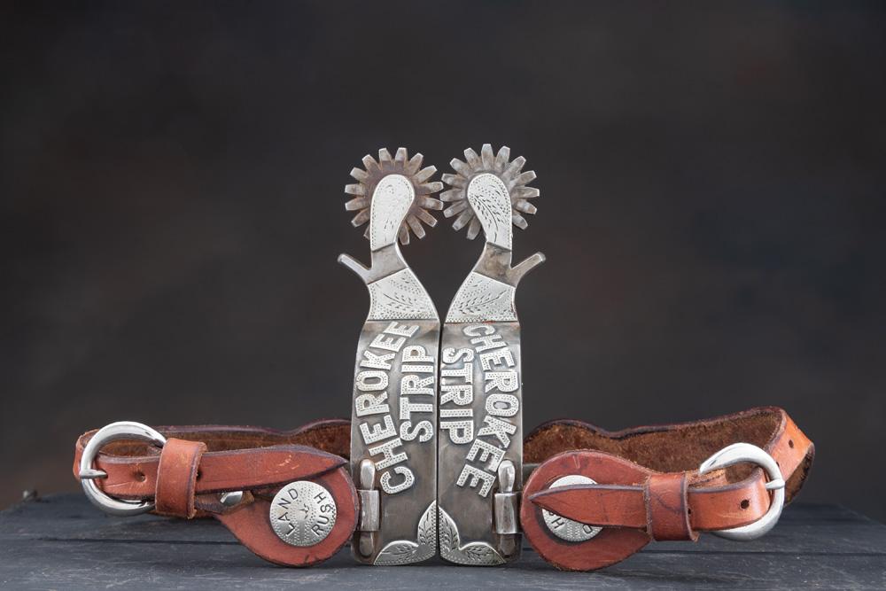 A pair of "Cates" marked Spurs, the late Jerry Cates noted Texas Bit and Spur Maker, marked #4 of 50