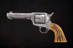 Engraved antique Colt, SAA, 6-shot, Revolver, .41 caliber, SN 158237, manufactured 1894, 4 3/4" barr