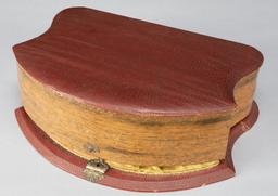 Antique celluloid and silver Dresser Set in celluloid case, consists of hand mirror with embossed la