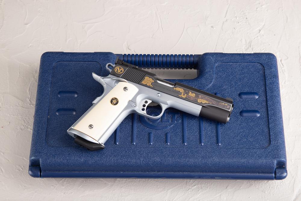 Colt Model 1911, .45 ACP caliber, Serial Number DUC040, manufactured 1996.  Colt Government Model Co