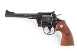 Colt 357 Model, .357 Magnum caliber, Serial Number 11015, manufactured in 1957, 6" barrel.  Target M