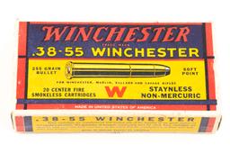 Vintage Complete Box of .38/55 caliber Cartridges in near pristine original box.