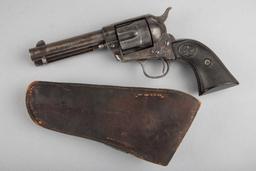 Colt SAA Revolver, .45 COLT caliber, SN 183875, manufactured 1899, showing some remaining  finish, b