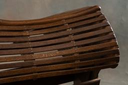 Fancy custom made oak Saddle Stand, 28" L x 16 1/2" W x 36" T. THE BUDDY KING COLLECTION.