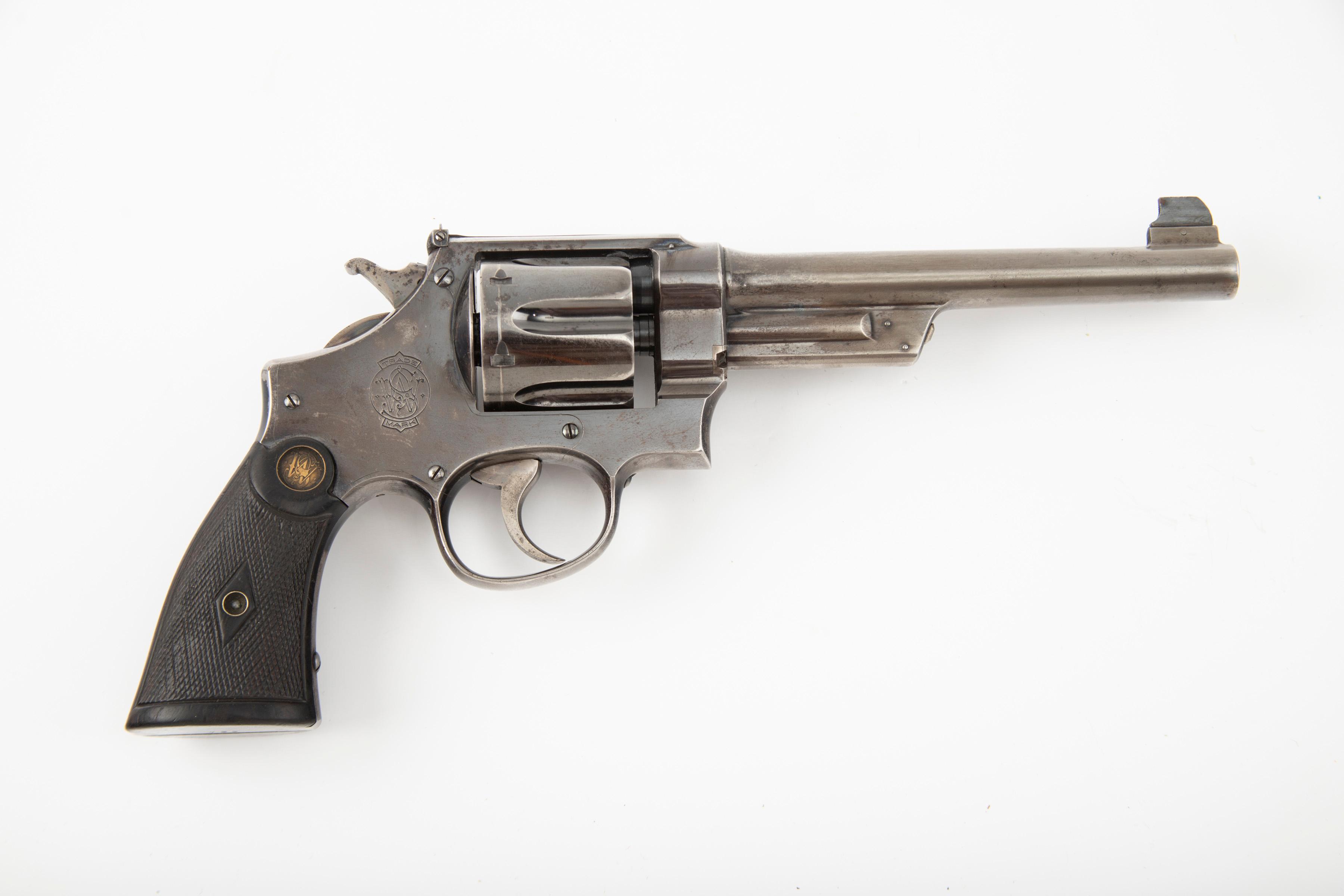 Smith and Wesson 44 Hand Ejector 1st Model Triple Lock Target Revolver, .44 Special caliber, SN 703,