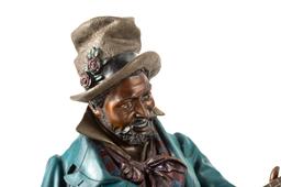 Bronze Sculpture by noted artist A. Matthews, titled "The Banjo Player", #20/88, approximately 18" T