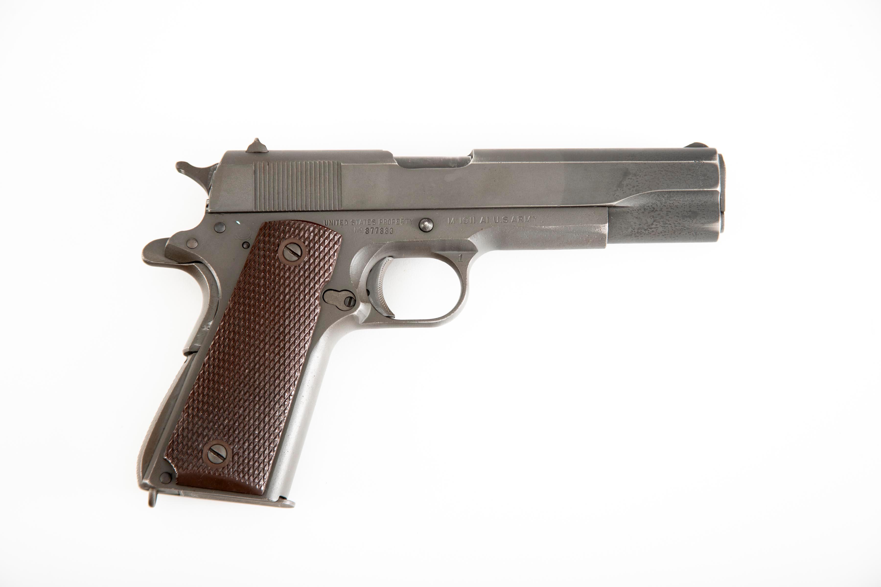 Colt Model 1911 A1 "US Army" marked Semi-Auto Pistol, .45 ACP caliber, SN 877883, matte finish, 5" b