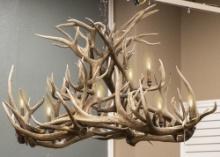 Magnificent Custom Horn Chandelier made by master Horn Designer the late Dave Karp, Fredericksburg,