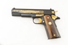 Colt, M1911 A1, Semi-Auto Pistol, WWII Fiftieth Anniversary Commemorative, .45 ACP caliber, SN FR151