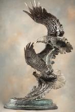 Monumental Bronze Sculpture by noted artist Chope, #1/150, mounted on a double stacked granite base.