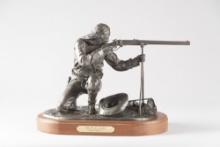 Original Western Bronze by CA Artist, Fred Fellows (1934), titled "The End of an Era", #34/50. Bronz