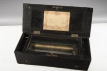 Antique French Multi-Tune Music Box, circa 1890-1900, plays six (6) different tunes. Very good condi