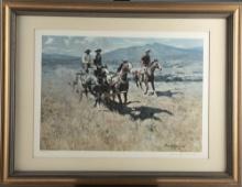 CA Artist James Reynolds Print, hand signed at lower right, hand dated 1975 at lower left, original