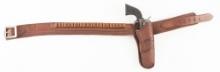 "H.H. Heiser, Denver, Colo." marked Holster & Gun Belt Rig, brown holster is a single loop and is al