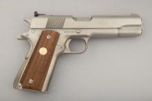 Colt Service Model, Semi-Auto Pistol, .22 LR caliber, SN SM34455, nickel finish, 4 1/2" barrel, very
