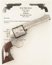 Engraved Colt, SAA Revolver, .45 Colt caliber, SN 215256, manufactured 1901, engraved full coverage