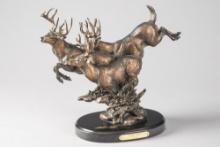 Wildlife Sculpture by Mark Pearson titled "Living Large", Friends of the NRA #1/1100. Measures 12" T