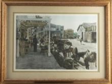 Framed Western Print, hand signed at lower right Donald Teague, N.A., 1973. Donald Teague was an Ame